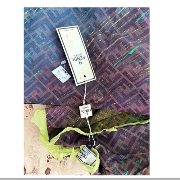 FENDI 2000 Vintage Runway Ad Campaign Lime Green Pants - Picture 4 of 5